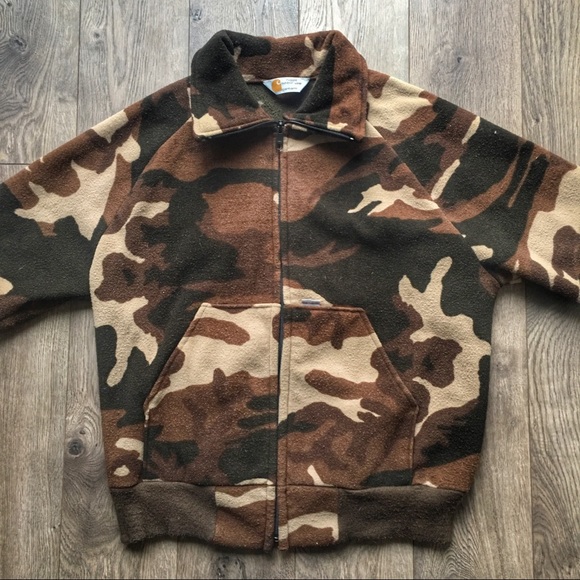 Carhartt Other - Vintage Carhartt Camo Fleece Bomber Jacket